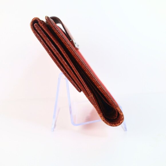 Gucci GG mono Flap Canvas/Leather Red Women Wallet Vintage - Picture 8 of 16